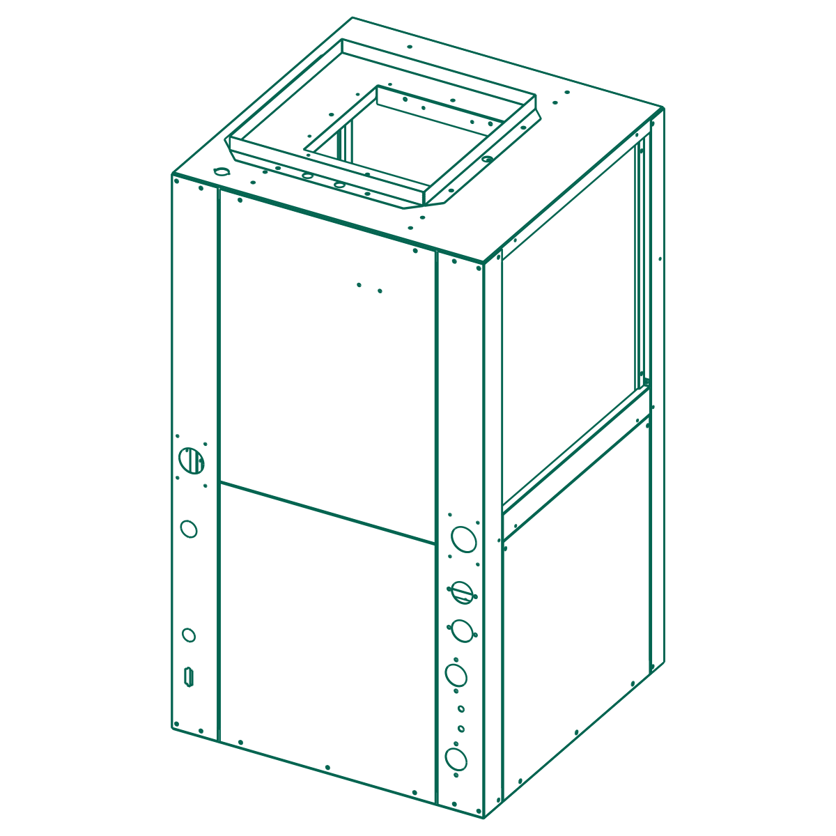 DimensionalDrawing_SR-SZ_Vertical-Upflow_GREEN